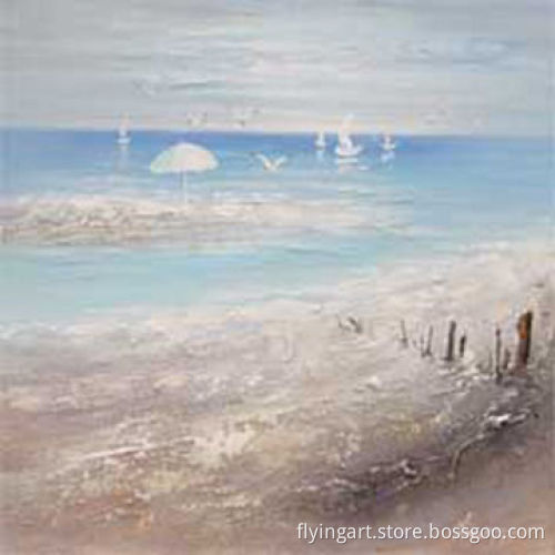 Oil painting on canvas, colorful design, with natural wood stretcher, hook and screw